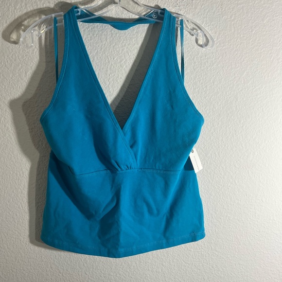 Anthropologie Teal Halter Wrap-Front Women’s Tank Top size XL - Picture 3 of 8